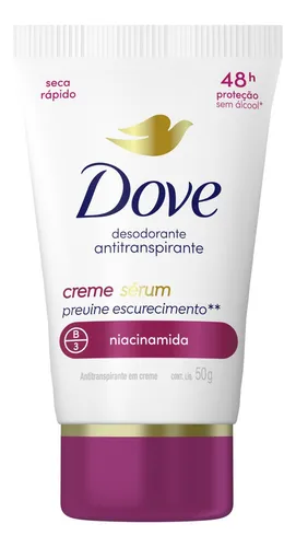 comprar Desodorante Antitranspirante Creme Sérum Previne Escurecimento 50g Dove
