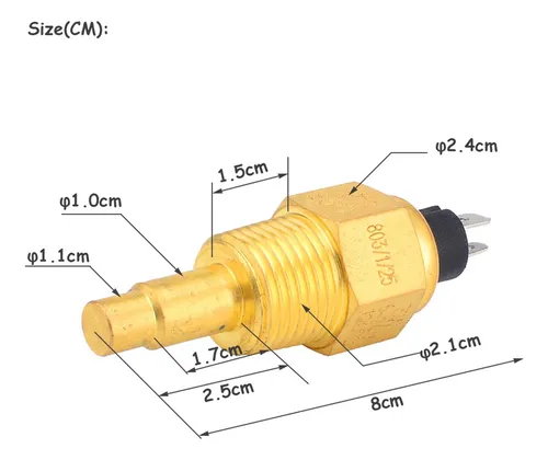 1 Sensor De Temperatura De Aceite De Motor Con Rosca Vdo 1/2