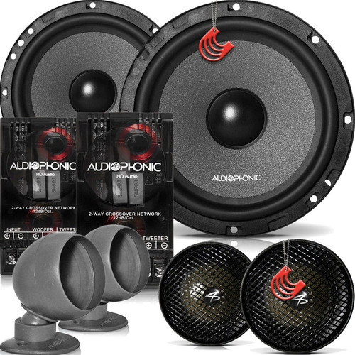 Imagem 1 de 10 de Kit 2 Vias Audiophonic Kc6.3 6,5 160w Promoção