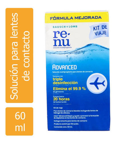 Renu Advance Kit De Viaje Solución Para Lentes De Contacto C