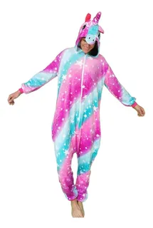 Pijama Mameluco Polar Disfraz Unicornio Estrellas 913 Mujer