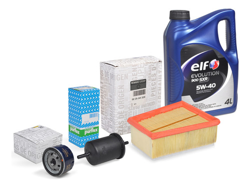 Kit Filtros 4l Aceite Elf 5w40 Renault Kangoo K4m 1.6 16v