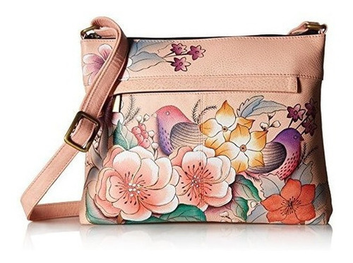 Anuschka Anna Cuero Pintado A Mano Mujeres Crossbody Medio