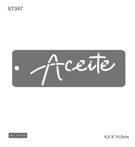 Imagen 1 de 1 de Mil Artes - Stencil Aceite - 4,50 X 14,50cm - St347