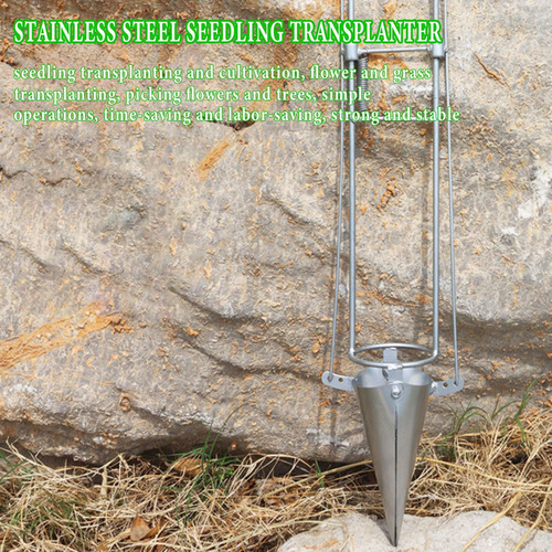 Flower Planter Tool Stainless Steel Single Spring Gardening