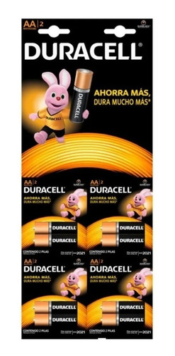 Pilas Doble Aa Duracell X 8 Unds. Pilas Alkalinas