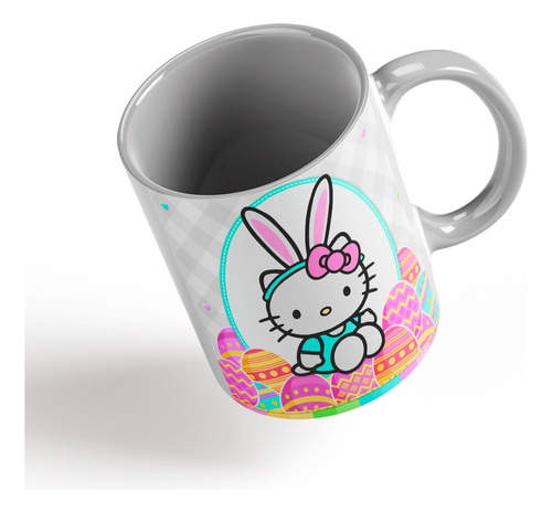 Tazón Taza Personalizada Hello Kitty Huevitos De Pascua Vol2