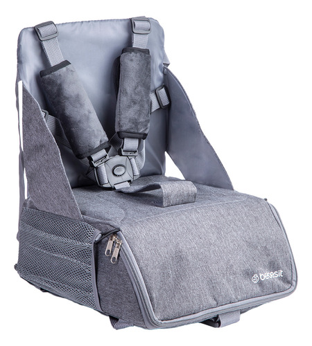 Mochila Silla De Comer Portatil Camping Gris Bebesit
