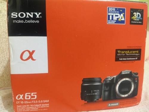 Sony A65 Lente 18-55 5k Cliks Caixa E Acessórios