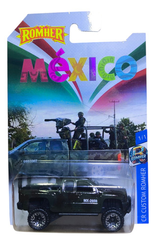 Custom Escala 1:64 Camioneta Ejercito Mx Custom De Colección