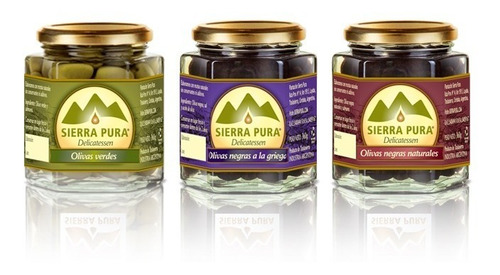 Aceitunas Sierra Pura - Set 3 Frascos De 360gr