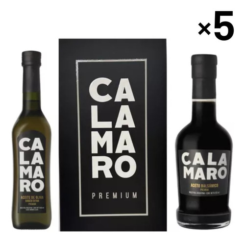 Box Premium Calamaro Oliva + Aceto X5u Ideal Para Regalo 