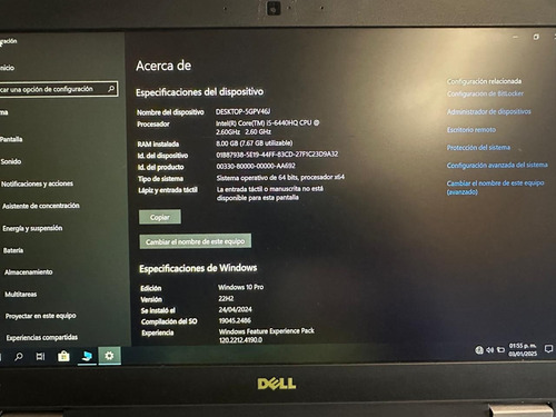Laptop Dell Latitude E5470 Core I5 Vpro 6th Ram8gb Msata256g (Reacondicionado)