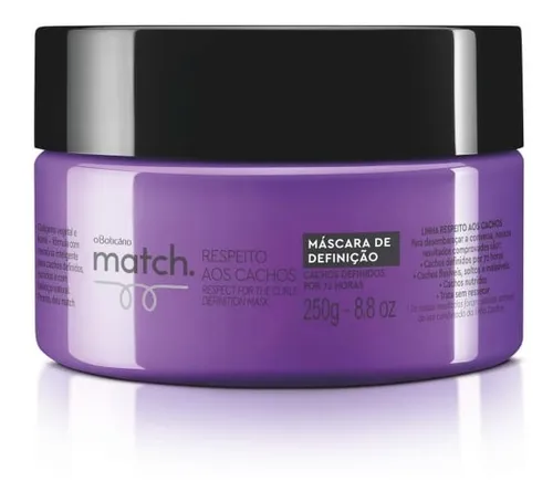 Máscara De Definição Match Respeito Aos Cachos 250g