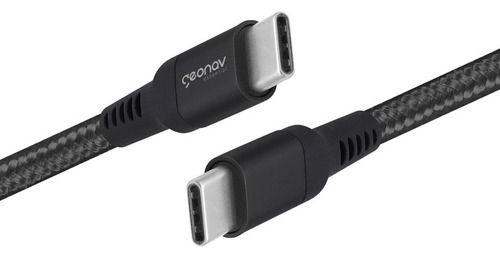 Cabo USB-C Para USB-C Reforçado em Nylon 1m Essential ESC06 Geonav Preto