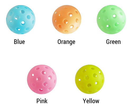 Paquete De 5 Bolas Linous Pickleballs, Para Interiores, 74 M