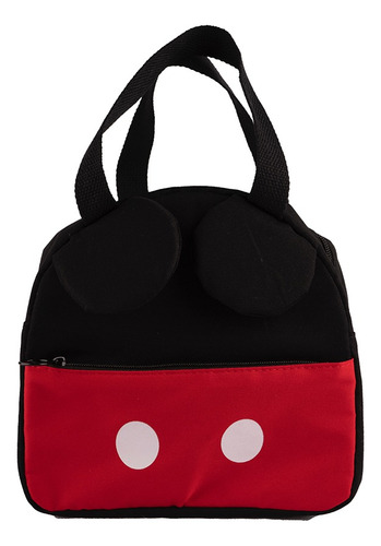 Miniso Lonchera Disney Mickey Mouse Con Orejas 13x21x21cm Color Negra