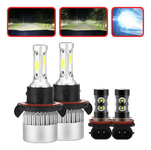 H13 H11 Kit De Focos Led Para Chevy Luz Alta/baja 8000lm