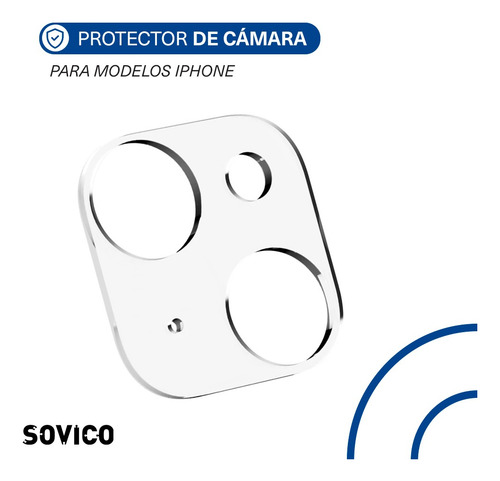 Sovico - Mica Cristal Templado Para Cámara iPhone