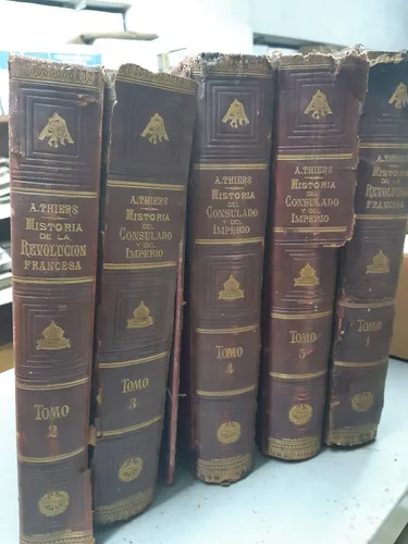 Historia De La Revolucion Francesa. 1789 1815 Thiers 5 Tomos (Usado)