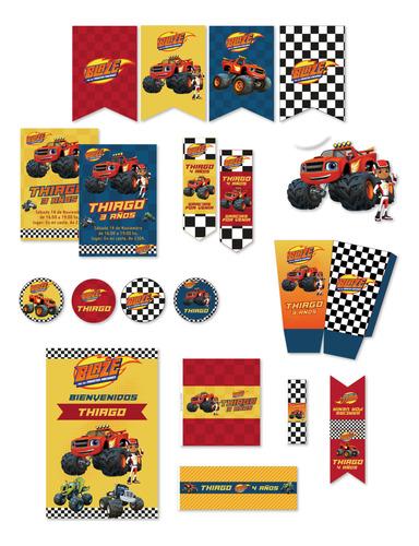Kit Cumple Candy Imprimible Blaze And The Monster Machines