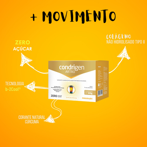 Kit 2 Condrigen Artro Tipo 1 E 2 Frutas Amarelas 30 Sachês