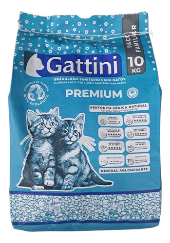Gattini Premium Piedras Aglomerantes Bentonita Pack 10kg X3