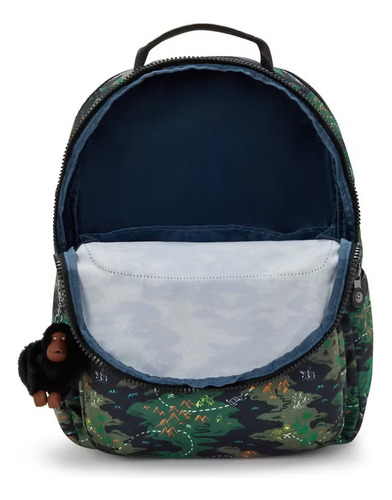 Mochila Kipling Seoul Lap Color Camo Treasure 100% Verde Oscuro Camo Treasure