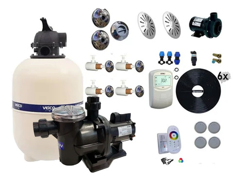Kit Completão Para Piscinas De 30m3 Com Aquecimento Solar