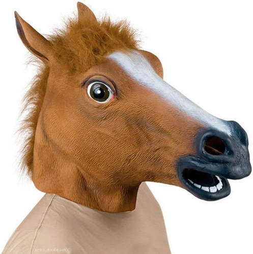 Mascara De Caballo Cabeza Disfraz Latex Cosplay Party