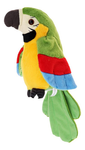 Juguete De Felpa Loro De Repetición (rojo / Verde Verde