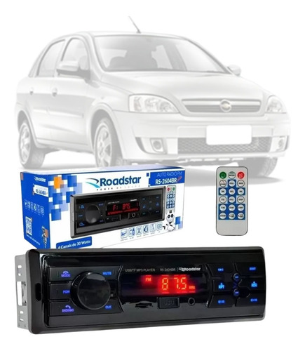 Aparelho Radio Mp3 Fm Usb Bluetooth Roadstar Gm Corsa