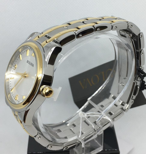 Imagen 6 de 9 de Reloj Bulova 98l218 Quartz Dama Acero *watchsalas*