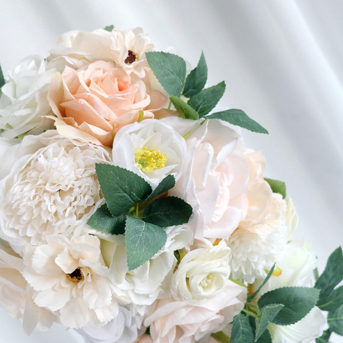 Ramo De Novia De Boda, Flores De Rosas Artificiales De