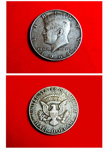 Moneda De Plata De Jf Kennedy Liberty De 1964 Primer Edición