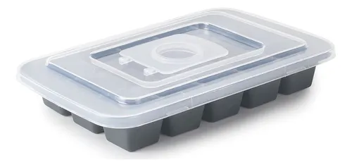 comprar Cubitera Silicona Con Tapa Color Gris