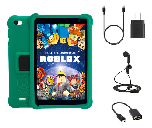 Tablet 7 Pulgadas Niños Funda Cobertura 2gb Ram 32gb Juegos Color Verde