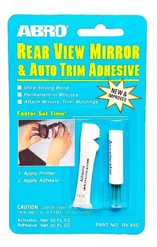 Adhesivo Para Espejo Retrovisor Abro 0,04oz