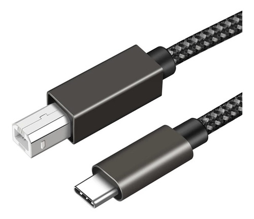 Cable Usb C A Usb B 2,0 Para Impresora, Cable Trenzado