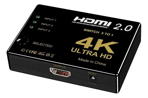 Switch Hdmi 2.0 4k 60hz Hdr Compatible Con Ps5 Xbox Series