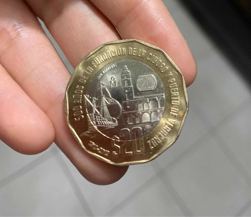 Moneda $20 Pesos- Fundacion De Veracruz