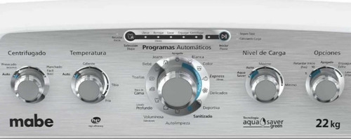 Lavadora Mabe Aquasaver 22kg.