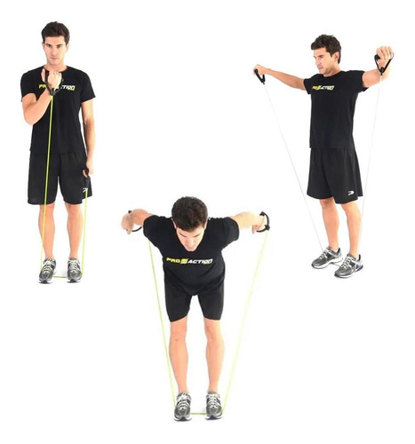 Extensor Elástico Resistência Médio Pegada Proaction G416 Cor Verde