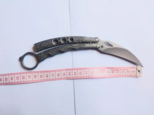 Navaja Mariposa Karambit Con Filo Para Camping Escalada Daga