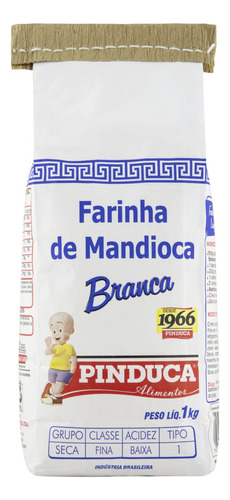 Farinha Pinduca  de mandioca branca sem glúten 1 kg