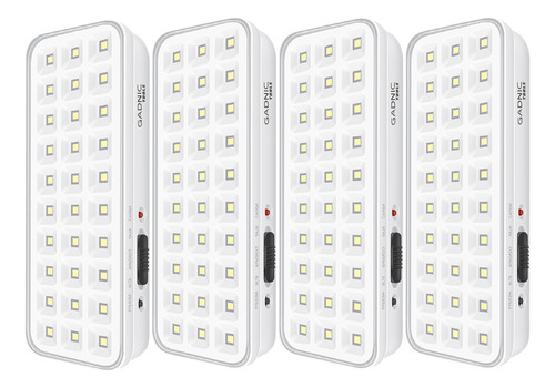Luces de Emergencia Gadnic Led Recargables Kit X4 Alta Potencia Blanco 30LX4