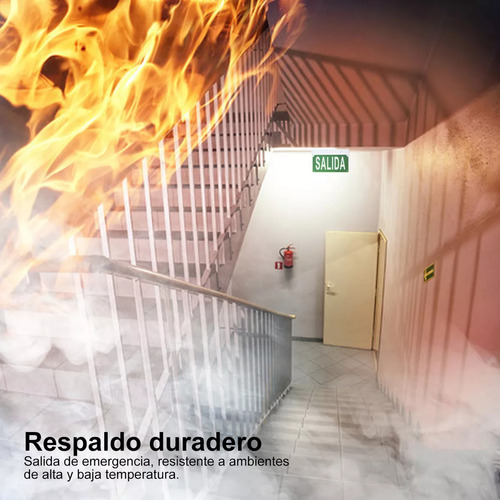 Letrero Lámpara De Emergencia Salida Doble Vista Con 8 Luces Led 3w Brillante Resistente Al Fuego Resplado Duradero