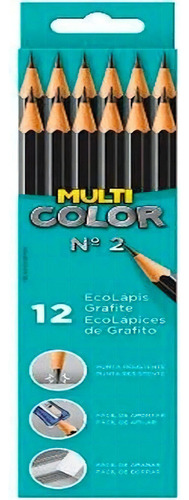 Lapis Preto Grafite Sextavado Multicolor Faber Cx C/12 Unds 