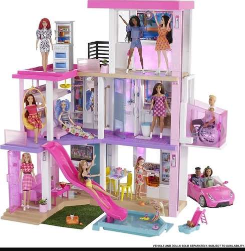 Imagen 1 de 7 de Casa Barbie Dreamhouse, 75 Accesorios Original