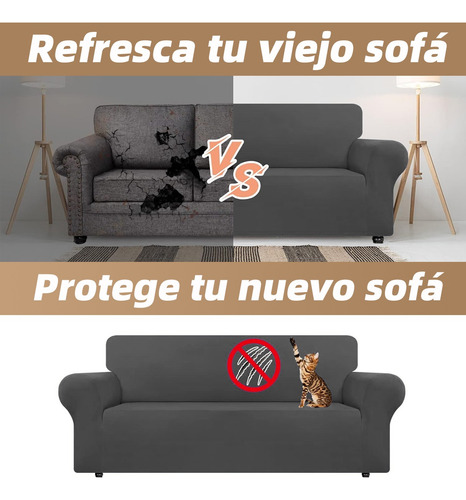 Protector Cubre Sala Funda Fit Ajustable Elástico 3 Piezas